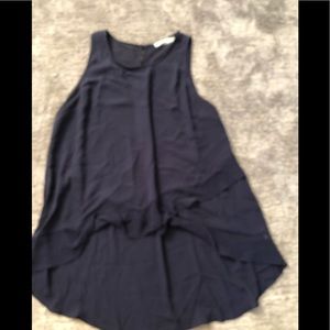 Navy Ruffle Tank